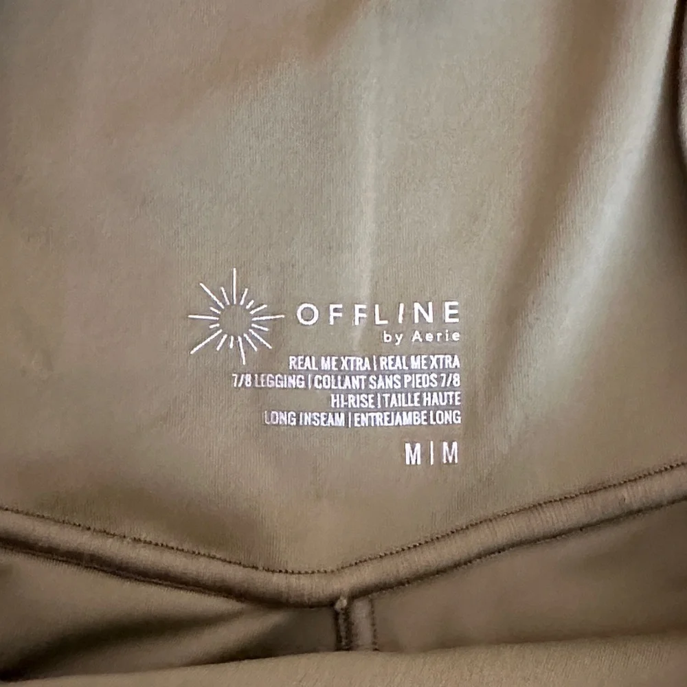 Olive Green Aerie High-Waisted Leggings - Picture 2 of 3